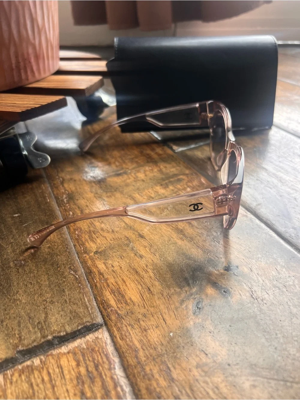CHANEL 5429 Sunglasses pink transparent Gray Gradient Lenses 1689/S6 55 17 140